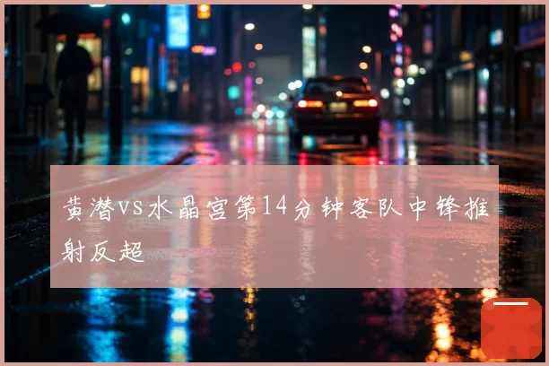 黄潜vs水晶宫第14分钟客队中锋推射反超